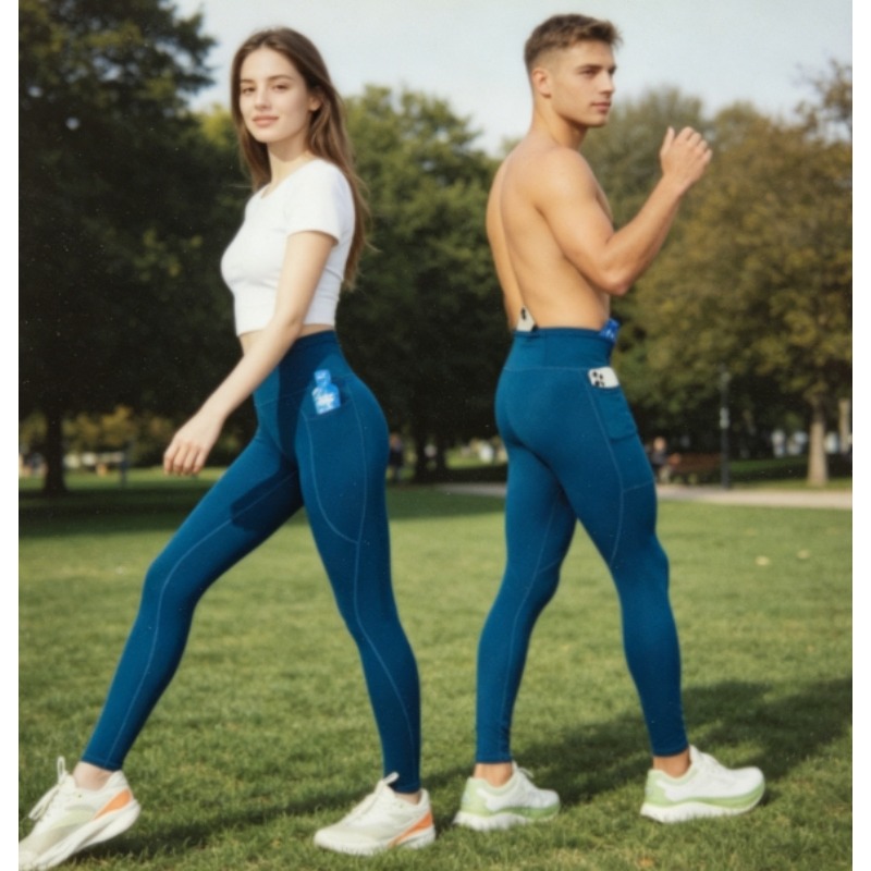 Yoga Fitness Pants - Unisex Kompresyon Yoga Pantolonu Yüksek Bel