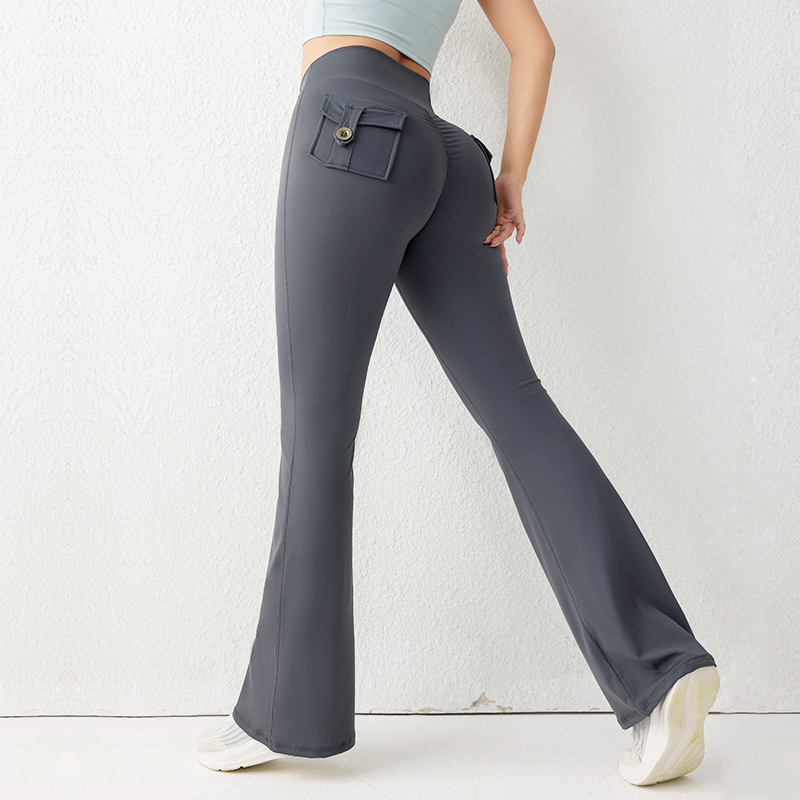 Yoga Fitness Pants - Düz Renk Popo Kaldırma Spor Salonu