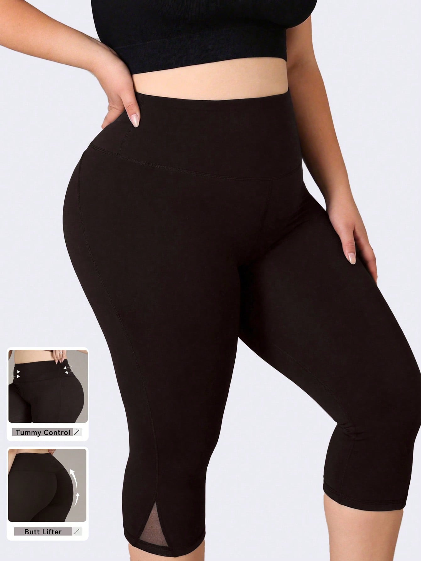 Yoga Fitness Pants - Artı Boyutu Spor Tayt Kadın Örgü